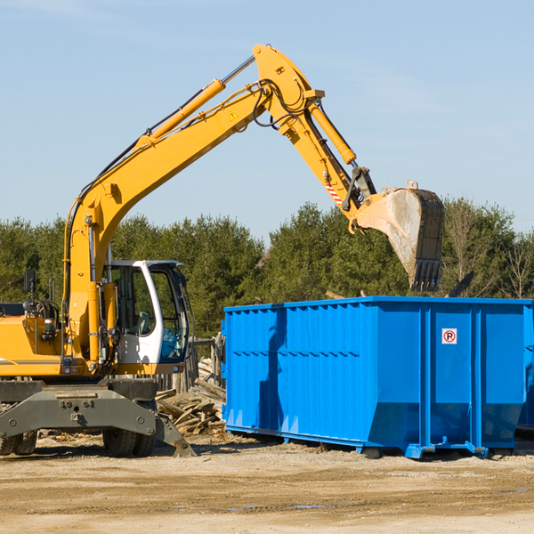 what size residential dumpster rentals are available in Dawn Missouri